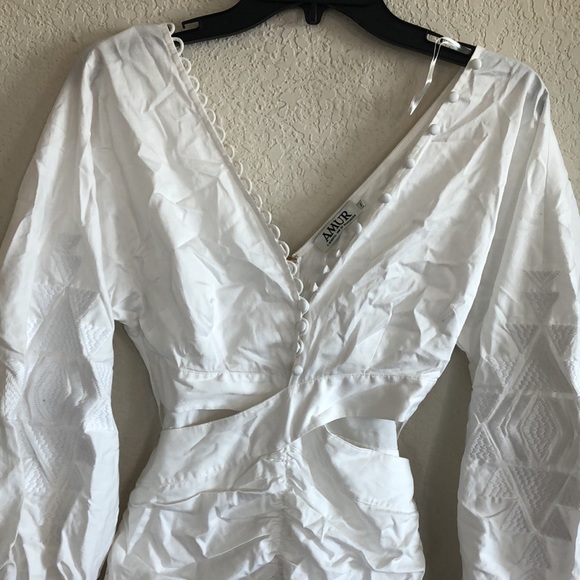 Amur Malika Midi Dress in White - Picture 8 of 15